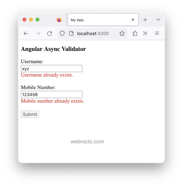 Angular Async Validator in Template Driven Form