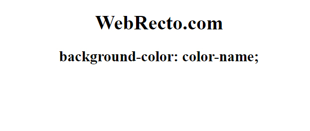 How to Set Background color in CSS
