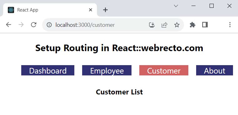 Install the React Router Dom and Use in React