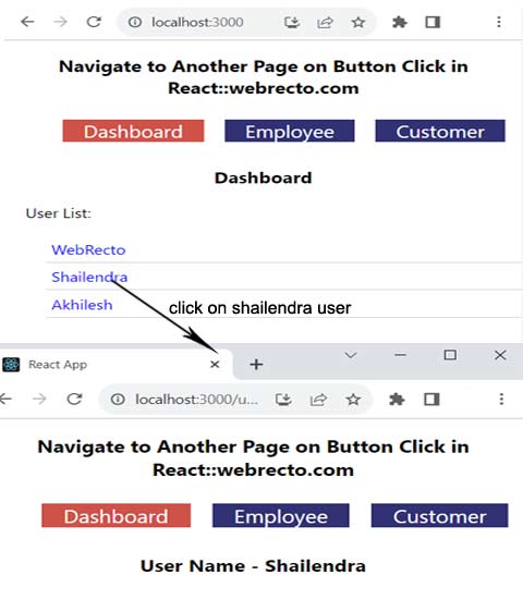 Navigate to Another Page on Button Click in React