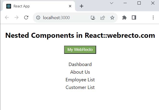 Nested Components in React